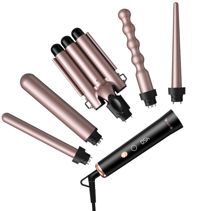 Five-in-one Tube Replacement Hair Curler Does Not Hurt Hair Negative Ion Multifunction Curlers