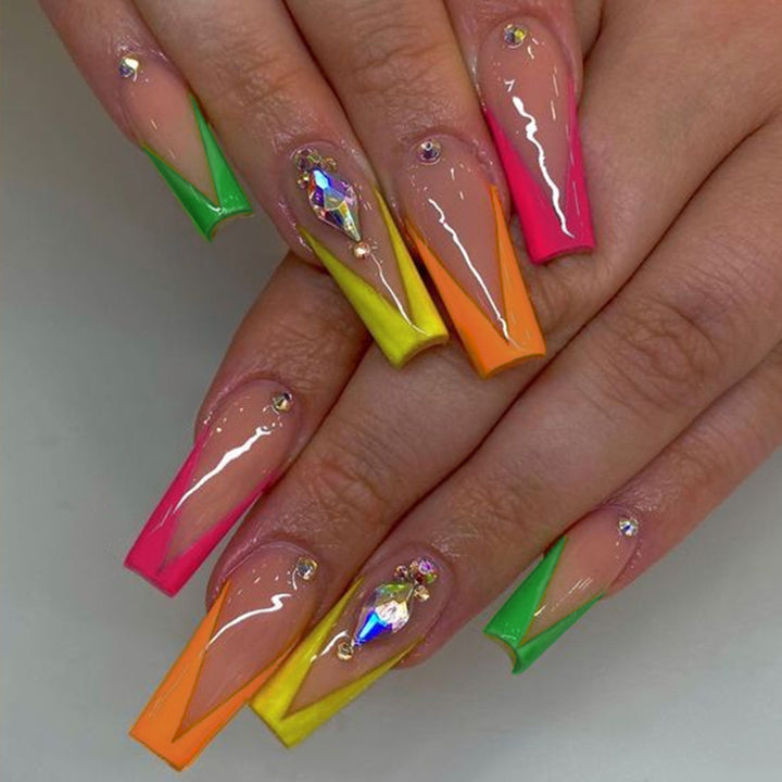 Diamond Color Wear Nail Tip Detachable