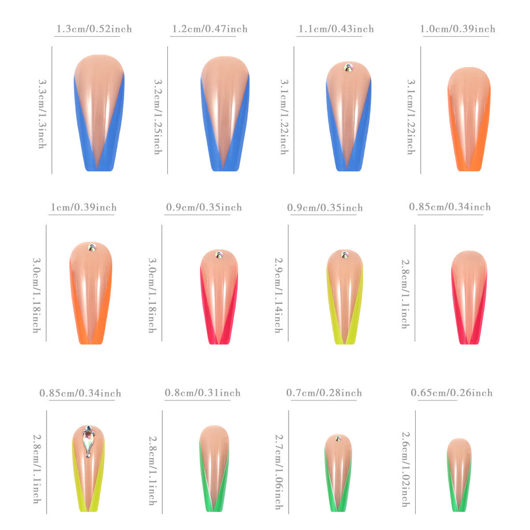 Diamond Color Wear Nail Tip Detachable