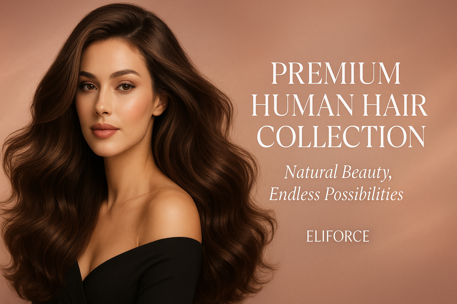use just one woman image with the store name Eliforce in small text